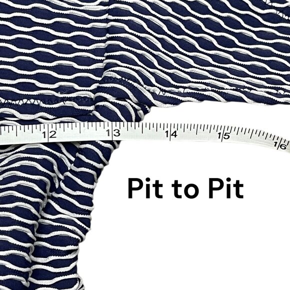 NEW Jessica Simpson Large One Piece Swimsuit Navy Textured Gold Underwire Modest - Picture 4 of 9